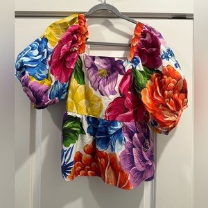 Farm Rio floral top size medium